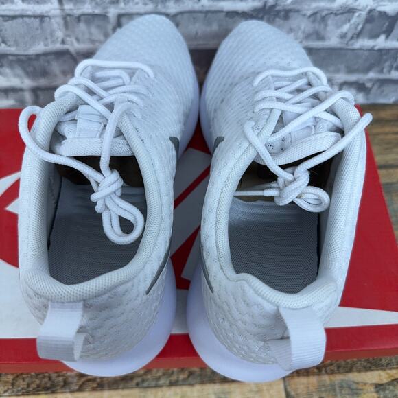 Nike Roshe One BR White Metallic Platinum Running Shoes 724850-100 Womens Sz 6.5 - Picture 8 of 10